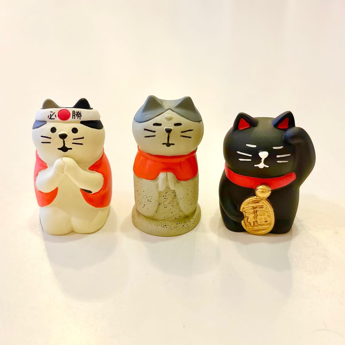 concombre コンコンブル 縁起物猫 3点セット【新品】