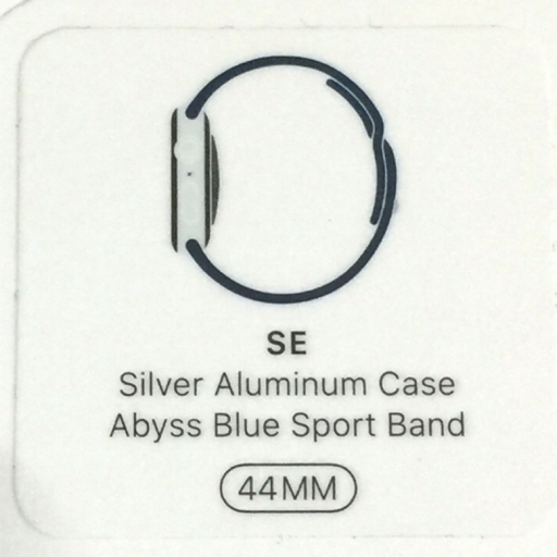 Apple Watch SE アップルウォッチ GPSモデル 44mm MKQ43J/A シルバーアルミニウムケース+アビスブルーバンドの画像8