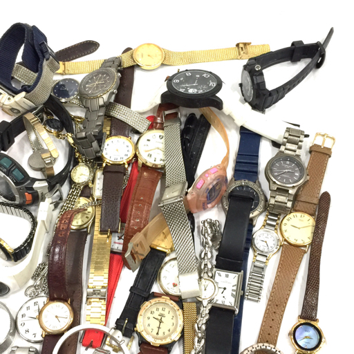 セイコー シチズン ゲス ランバン アルバ 他 クォーツ 機械式 腕時計 現状品 ジャンク品 総重量 約6.15kg セットの画像3