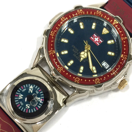NAVY SEALS デイト クォーツ 腕時計 ブルー文字盤 未稼働品 純正ベルト ファッション小物 ケース付き 現状品の画像1