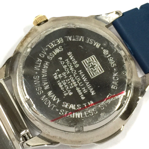 NAVY SEALS デイト クォーツ 腕時計 ブルー文字盤 未稼働品 純正ベルト ファッション小物 ケース付き 現状品の画像2