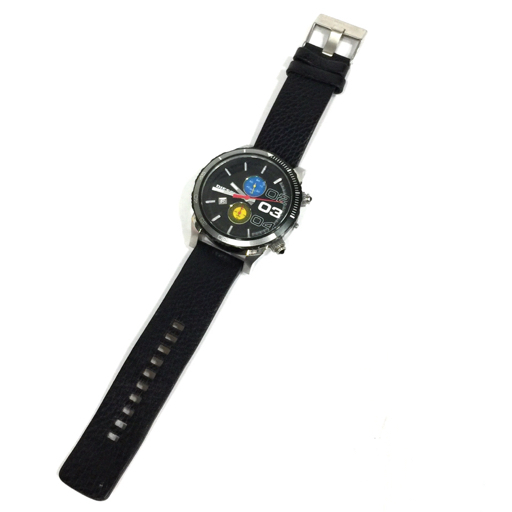 ディーゼル DOUBLE DOWN クロノグラフ クォーツ 腕時計 DZ-4331 メンズ ブラック文字盤 ジャンク品 DIESELの画像2