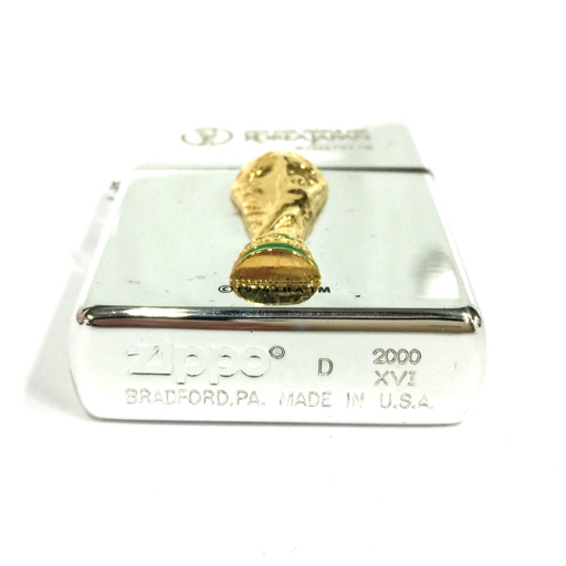 ジッポー オイルライター 喫煙具 2002 FIFA W杯 KOREA JAPAN 日韓 約5.5×3.8cm 箱付 ZIPPO QV034-36の画像6