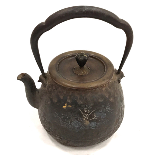 1円 龍文堂造 鉄瓶 急須 口径8cm 高さ(持ち手含)約18cm 茶道具 茶器