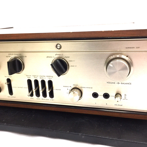 LUXMAN L-309 プリメインアンプ ラックスマン オーディオ機器 通電確認