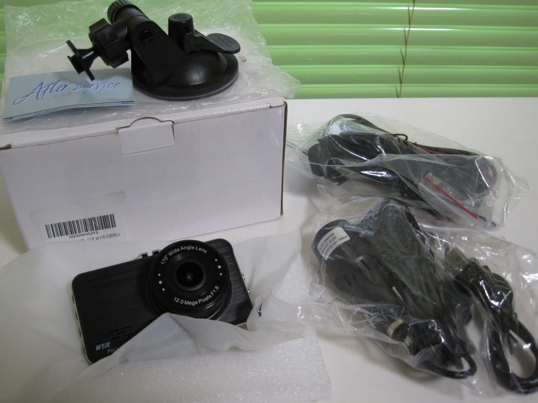日本最大級の品揃え JUNK 小型ドライブレコーダー Full HD WDR 170°広角レンズ バックカメラ??付き ☆-未使用品?? 即決有♪ 