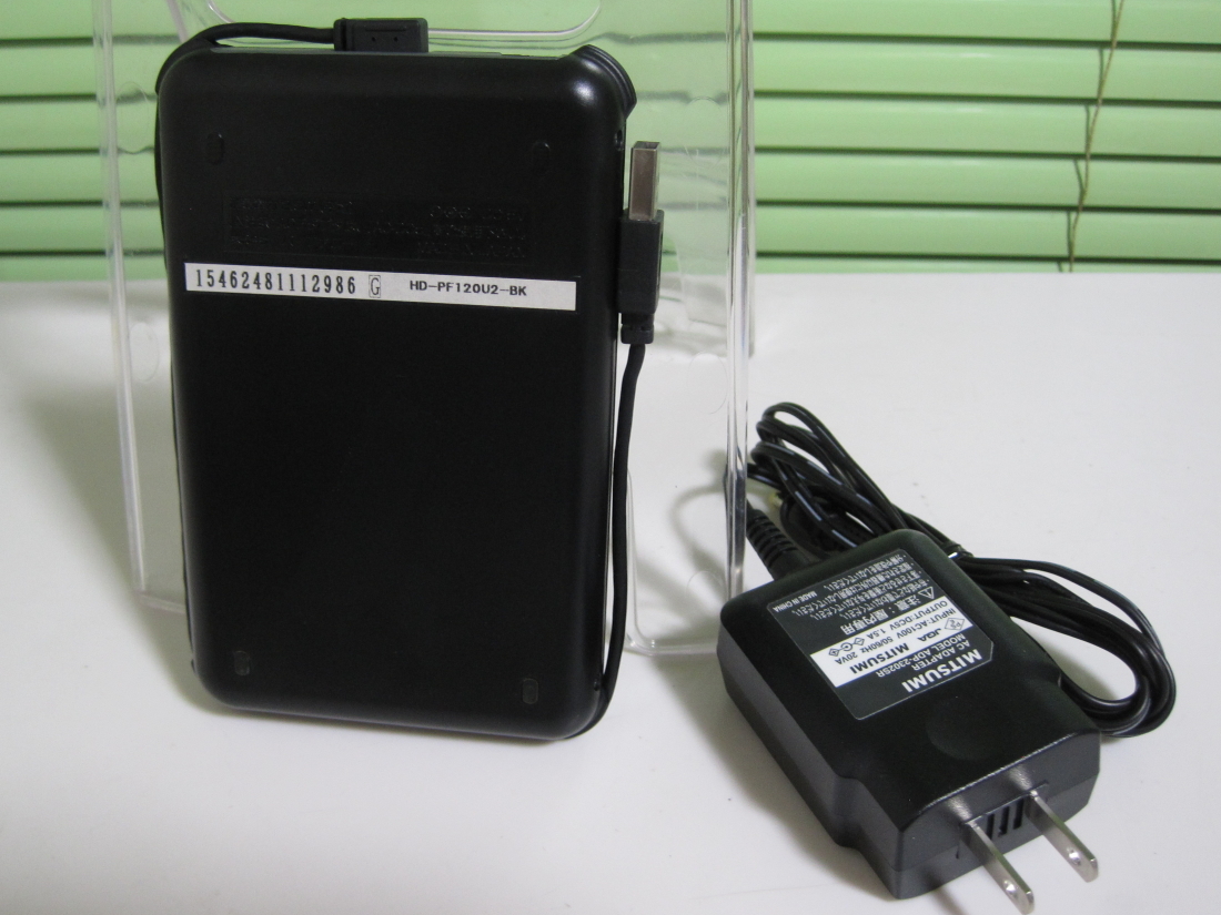 **JUNK PC PARTS** USB2.0 connection portable hard disk BUFFALO HD-PF120U2 120GB *-( period of use 1 hour??) used junk / prompt decision have!