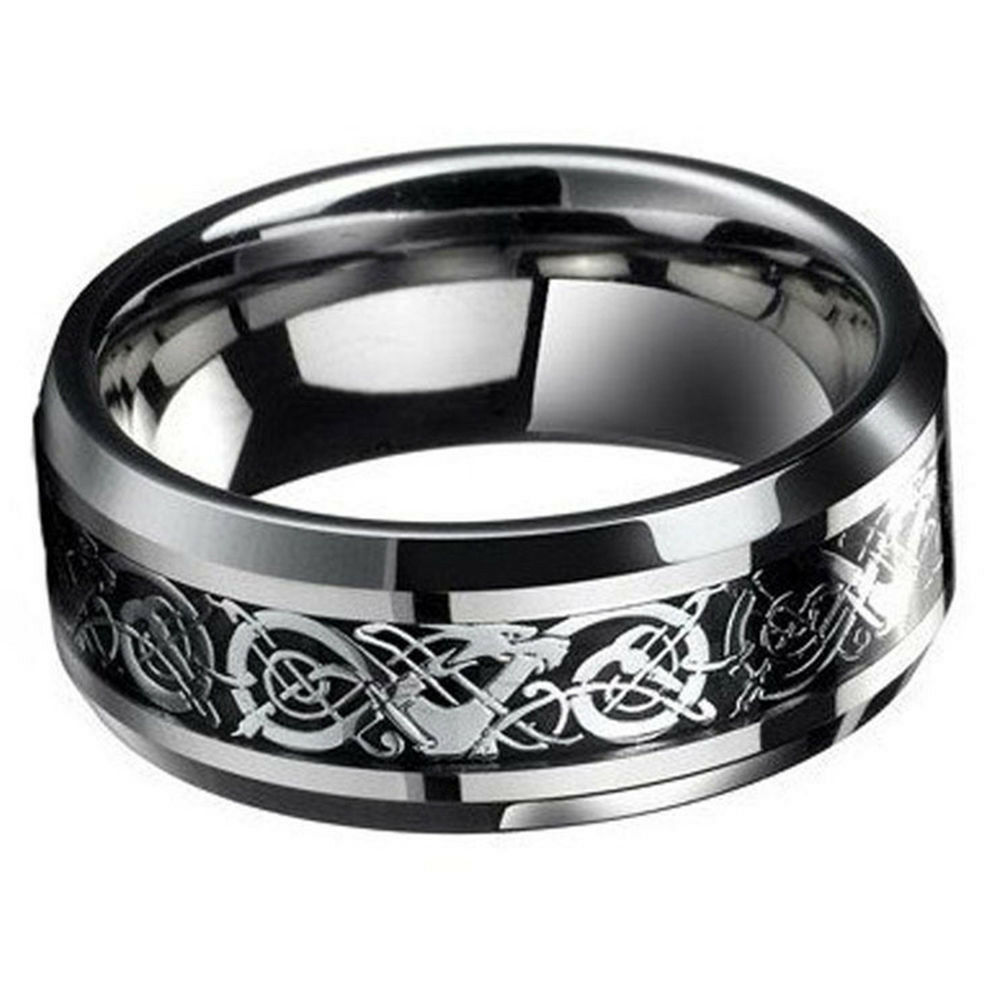 ファッション セルティック ドラゴン バンドリング 指輪 ユニセックス チタニウム 20号サイズ アメリカ10号_画像2