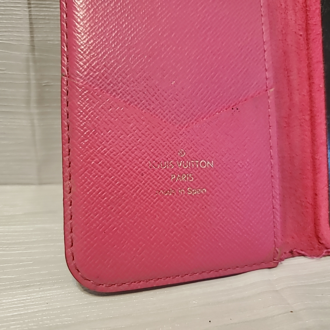 1142 prompt decision LOUIS VUITTON Louis Vuitton iPhone case iPhoneX XS folio leather smartphone cover monogram rose pop 