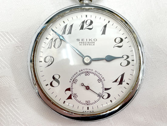  редкий SEIKO железная дорога карманные часы 15 камень Showa 40 год север 740 National Railways механический завод PRECISION Precision Seiko неподвижный Junk Sapporo город рука . район 