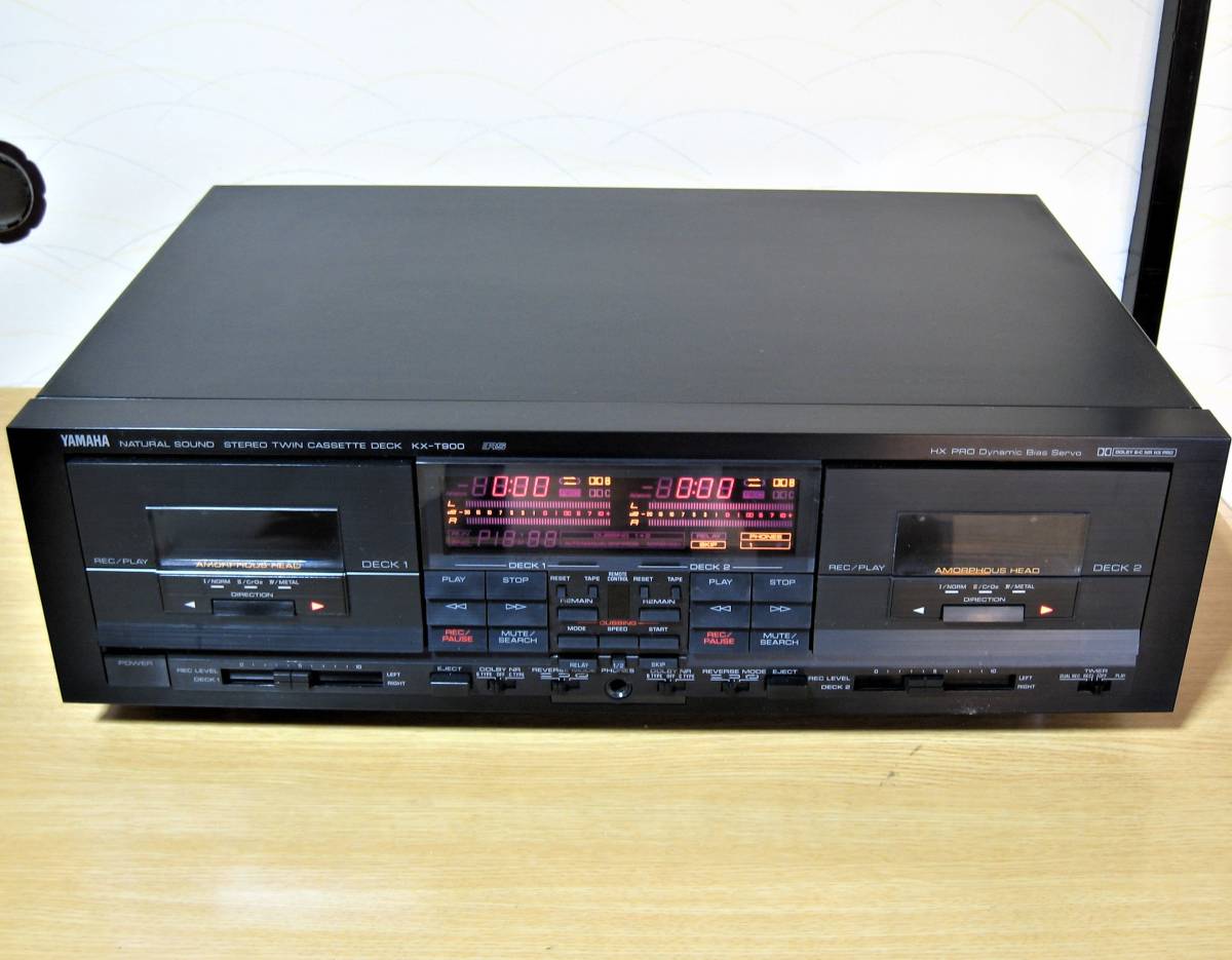 憧れ 美品 YAMAHA KX-T900 カセットデッキ 録音 ツインデッキ