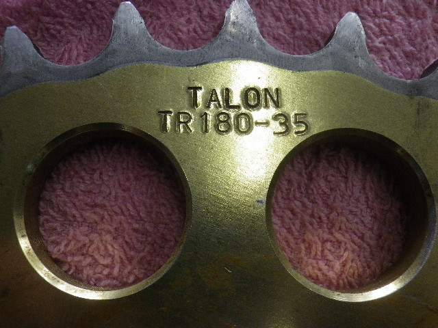 ダイマグ用ジュラルミンスプロケット TALON ＃TR180-35 630-35 Z1で使用 6穴対角ピッチ95ｍｍ センター63ｍｍの画像3