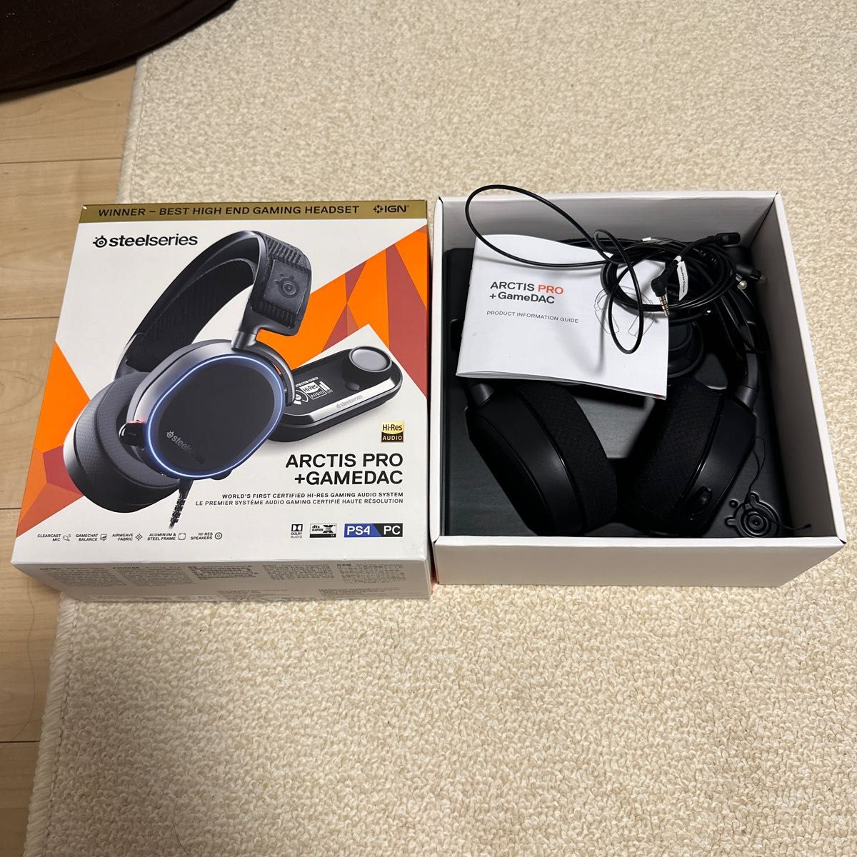 【最終値下げ】SteelSeries ARCTIS PRO ＋ GameDAC 付属品有 ゲーミングヘッドセット