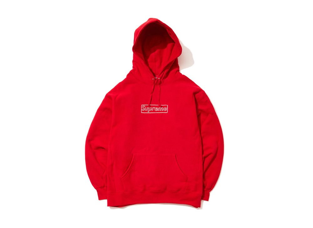 希少 黒入荷！ Chalk KAWS Supreme 新品 Logo サイズXL レッド カウズ