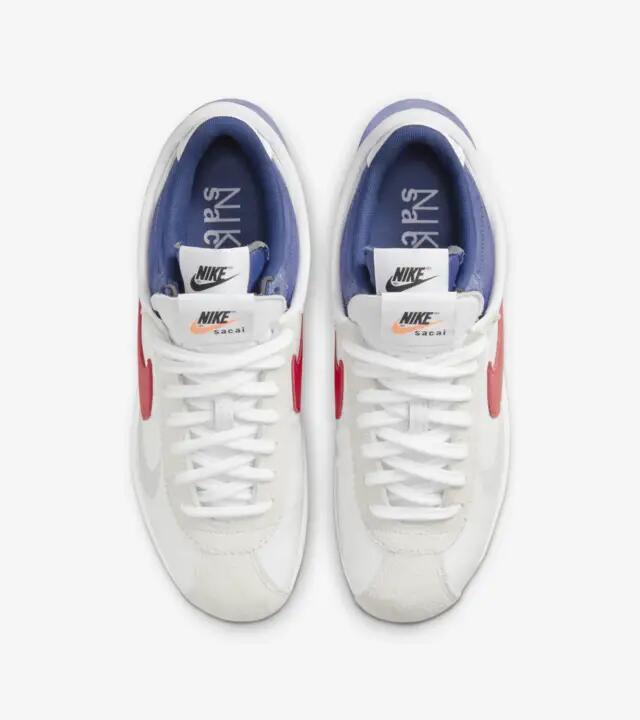 新品 sacai × Nike Zoom Cortez サカイ × ナイキ ズーム コルテッツ ホワイト アンド ユニバーシティレッド サイズ9.5(27.5cm)