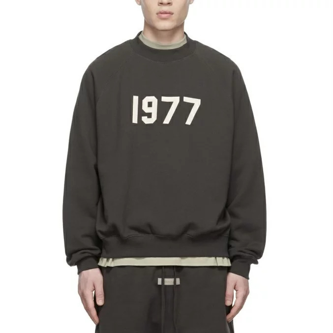 新品 (FOG) FEAR OF GOD ESSENTIALS フィア オブ ゴッド エッセンシャルズ 1977 クルーネック スウェット トップス ブラック サイズXS