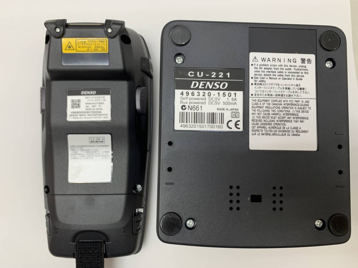 DENSO ハンディターミナル BHT-212QW-CE 充電台付き 通電OK_画像3