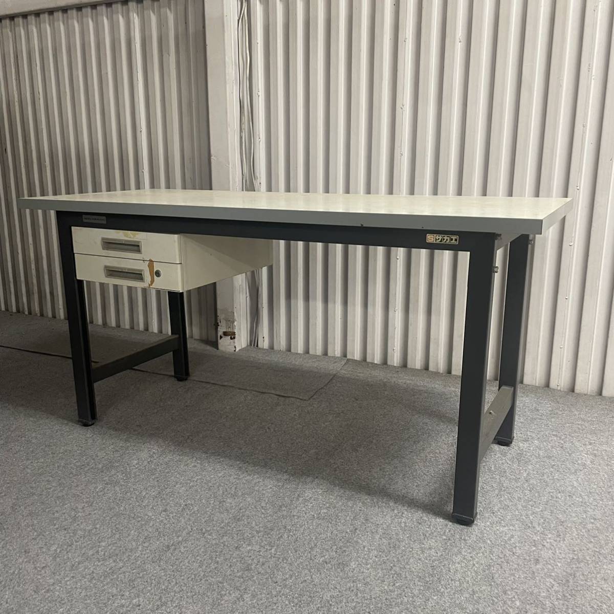 サカエ 作業台 ◇ 業務用 ワークテーブル 引き出し付き 収納 実験台