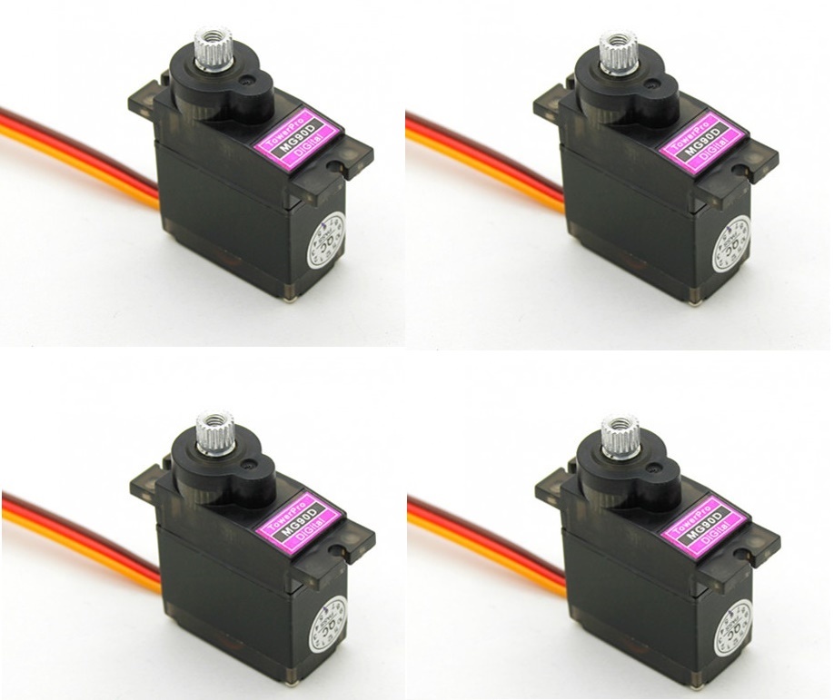 *TowerPro MG90D full metal gear Mini digital servo 4 piece set 2.5kg / 0.08sec / 13g new rod 