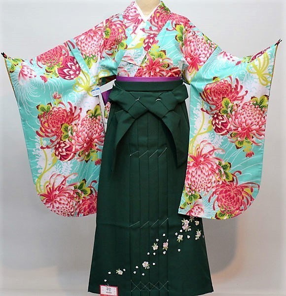 人気沸騰】 百花斉放 135cm~143cm ジュニア用へ直し 着物袴セット 袴