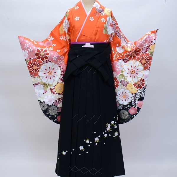 二尺袖 着物 袴フルセット From KYOTO 卒業式にどうぞ 袴変更可能 新品(株)安田屋 NO19341