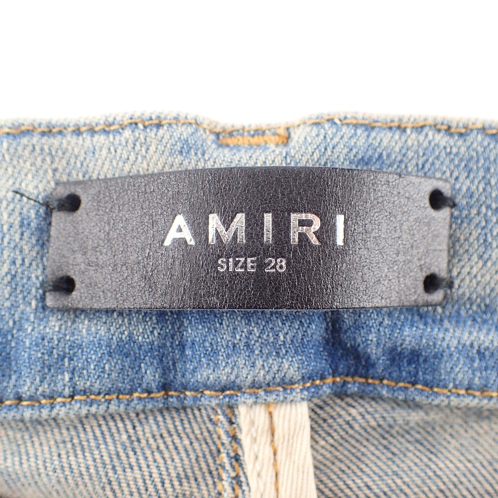 美品/国内正規/21年製 AMIRI アミリ クラッシュ/リペア加工 スキニー ...