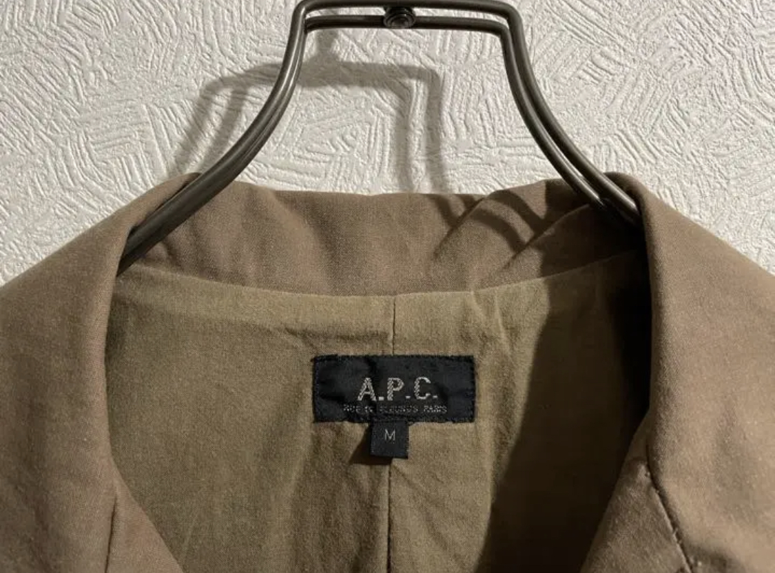 ◯ A.P.C. コットン ステンカラー コート / アーペーセー チェスターコート ブラウン ベージュ M Mens #Sirchive_画像10