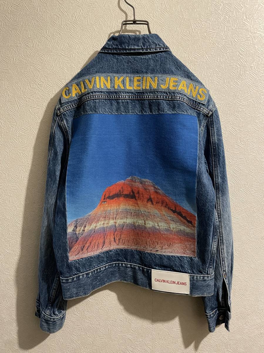 0 CALVIN KLEIN JEANS Raf Simons Grand Canyon photo embroidery Denim jacket / Calvin Klein XS Mens #Sirchive