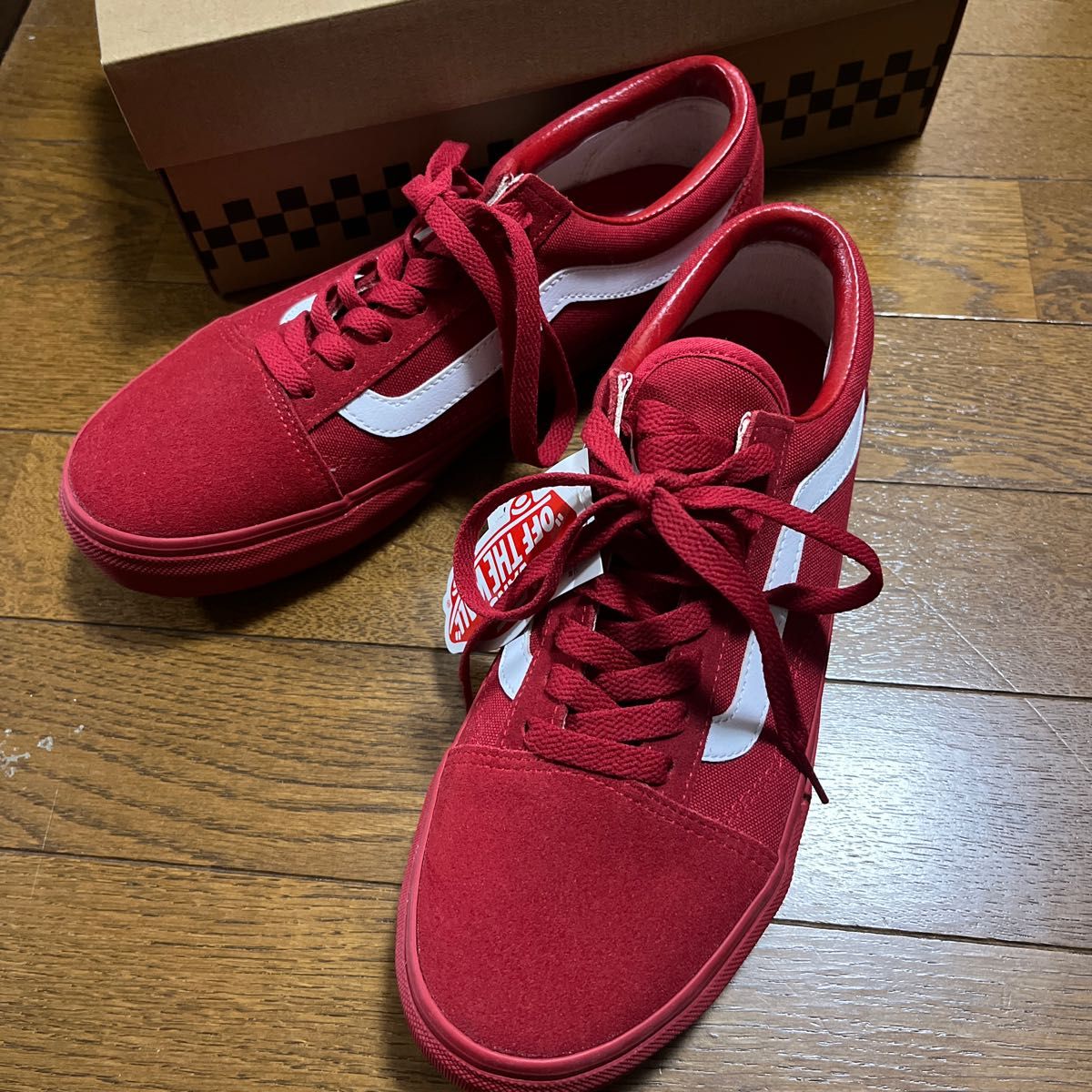 スニーカー VANS ヴァンズ OLDSKOOL オールドスクール V36CF M.LOGO RED/WHITE