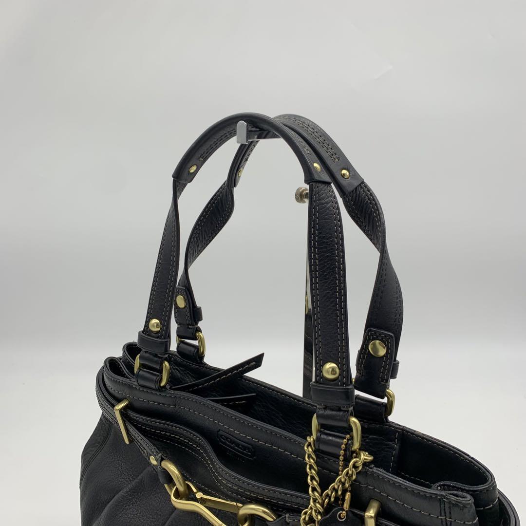 WEB限定カラー有 【美品】コーチ ホースビット トートバッグ 黒