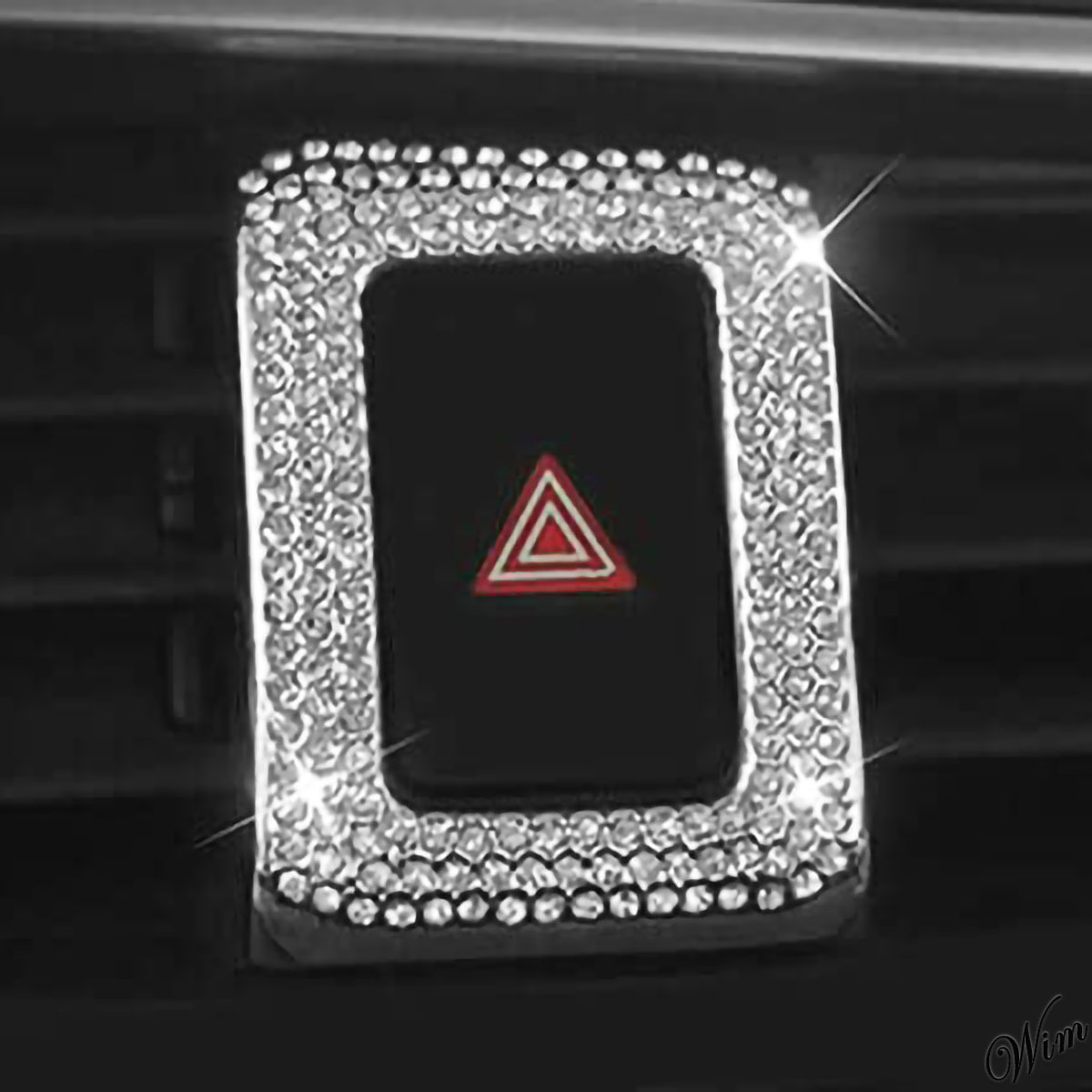 ◆シビック専用車両設計◆ 警告ライトボタンカバー 60×43mm 両面テープ仕様 ラインストーン 自動車 アクセサリー ドレスアップ_画像1
