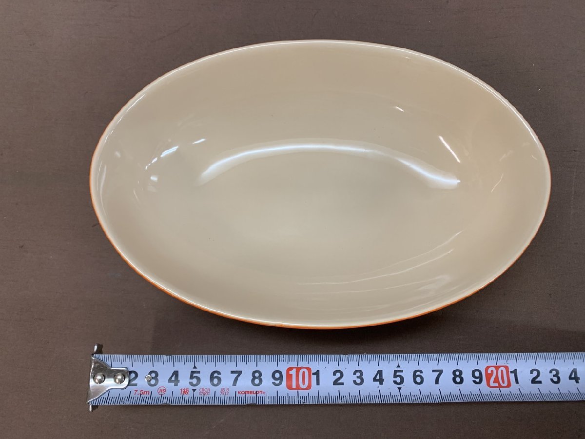 【N-4006】未使用 LE CREUSET ル・クルーゼ オーバルボウル 23cm オレンジ系 橙色系 食器【千円市場】の画像9