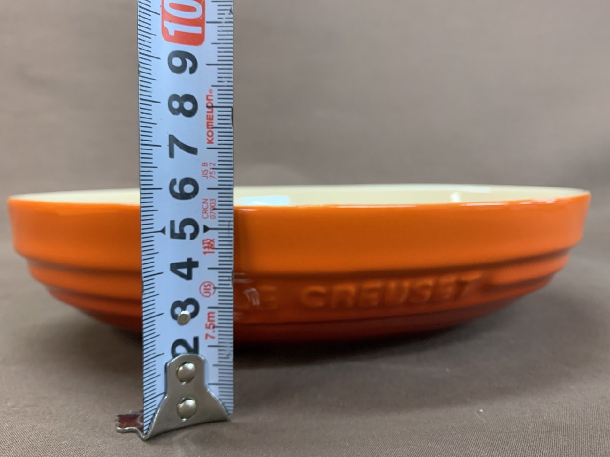 【N-4006】未使用 LE CREUSET ル・クルーゼ オーバルボウル 23cm オレンジ系 橙色系 食器【千円市場】の画像10