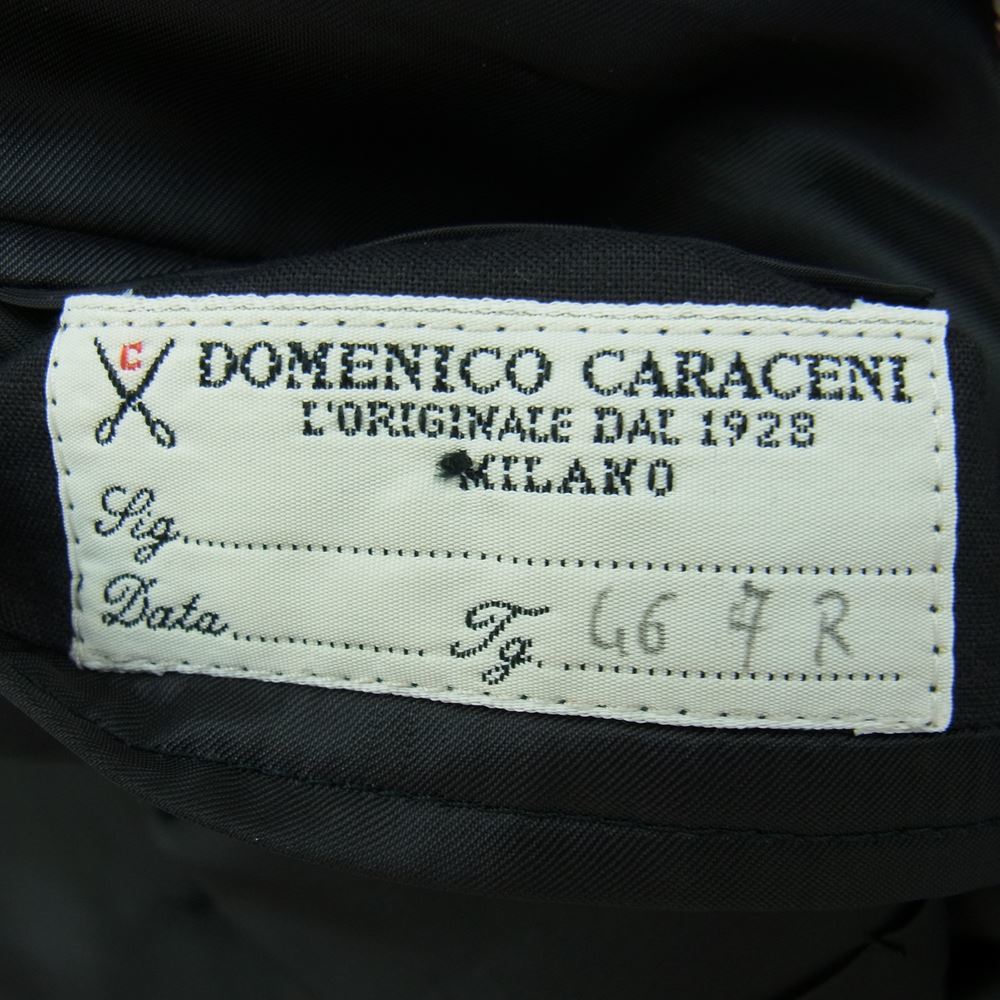 ドメニコ カラチェニ イタリア製 ウール ストライプ テーラード スラックス セットアップ スーツ ダークグレー系【中古】_画像8