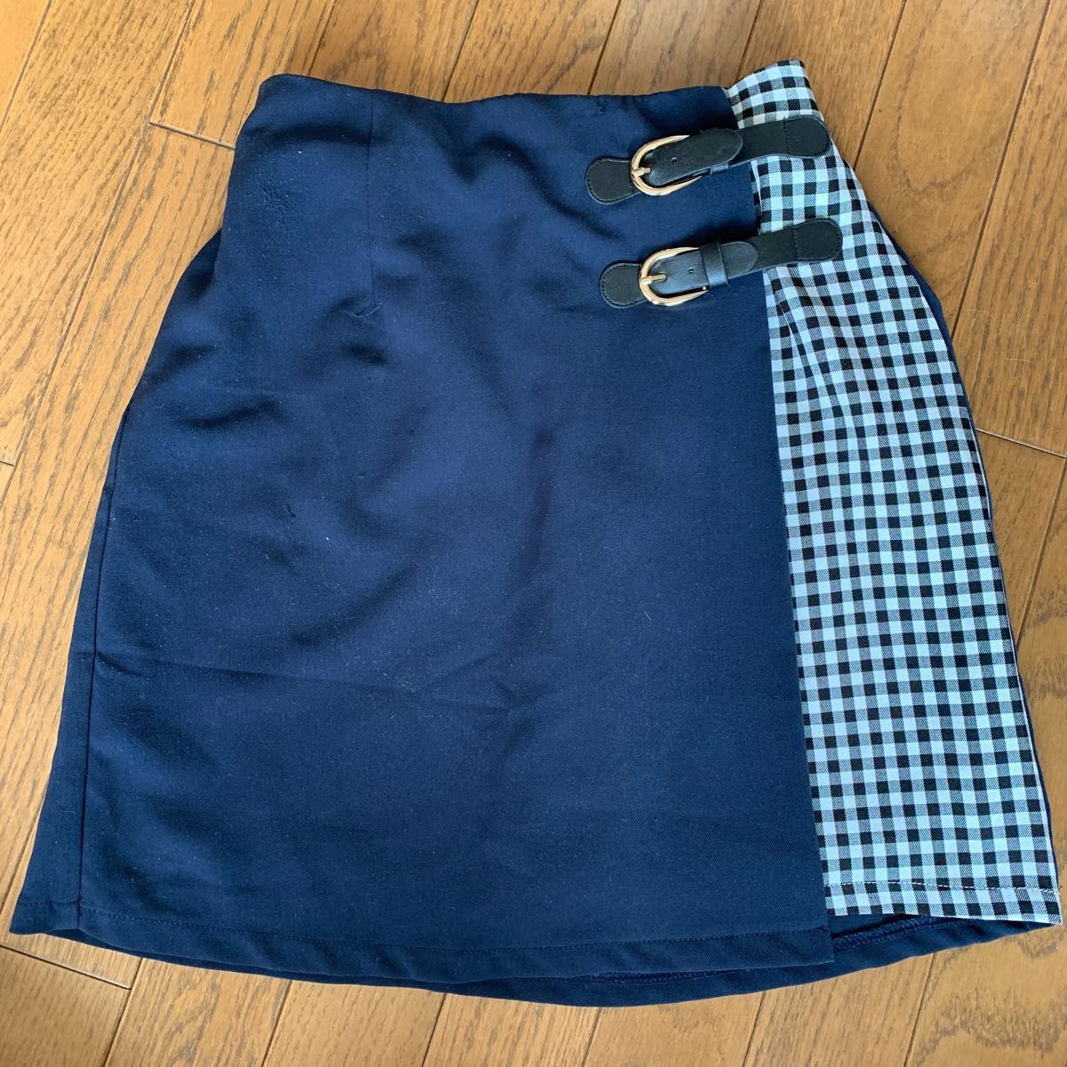 2517 ROPE ひざ丈刺繍スカート 日本製 綿 ベージュ ひざ丈スカート