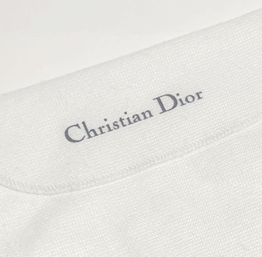 クリスチャンディオール 「Christian Dior」 折財布保存袋（2003）内袋 布袋 付属品 旧型 不織布製 17×14cm ホワイト コインケースにも_画像3