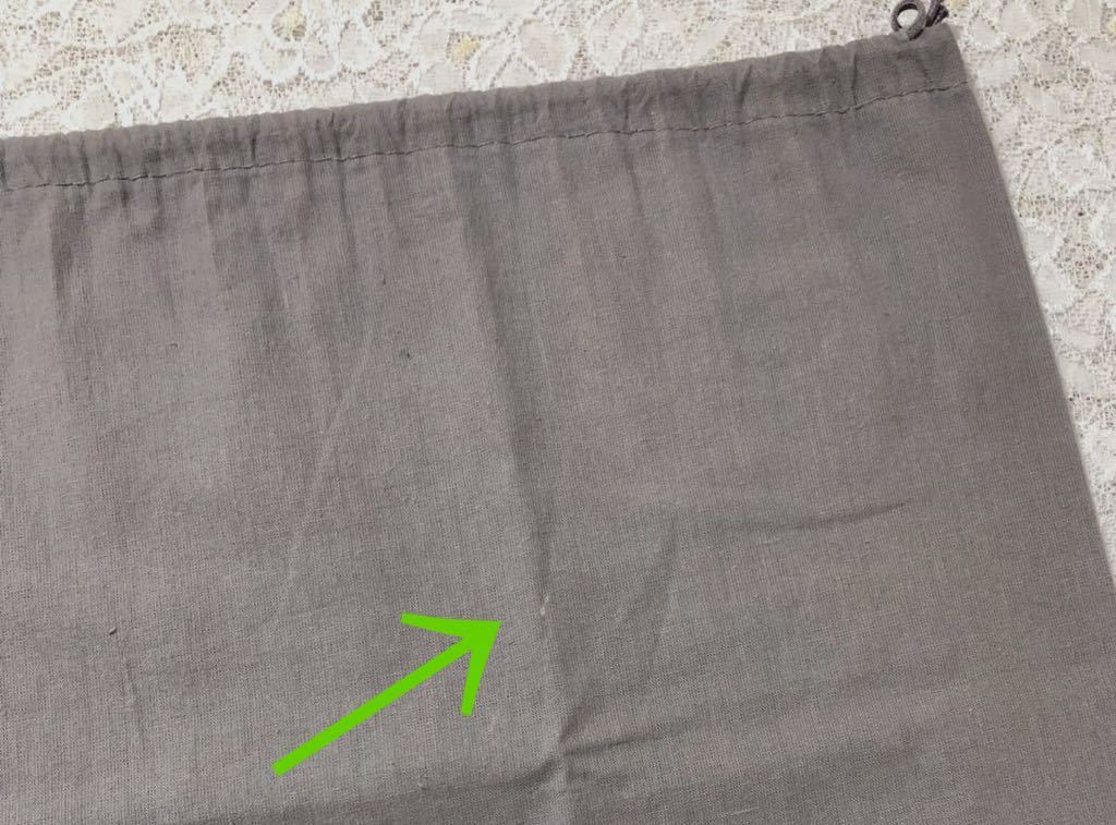 ミュウミュウ「miu miu」バッグ保存袋 (2158) 正規品 内袋 布袋 巾着袋 布製 グレー 48×38cm バッグ用_画像5