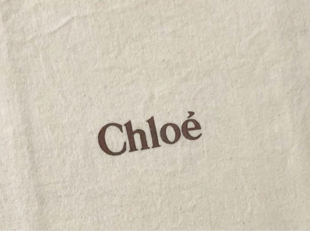 クロエ「Chloe」 バッグ保存袋 （2011）正規品 付属品 内袋 布袋 巾着袋 47×37cm バッグ用 布製 起毛生地 ベージュ わけあり_画像3