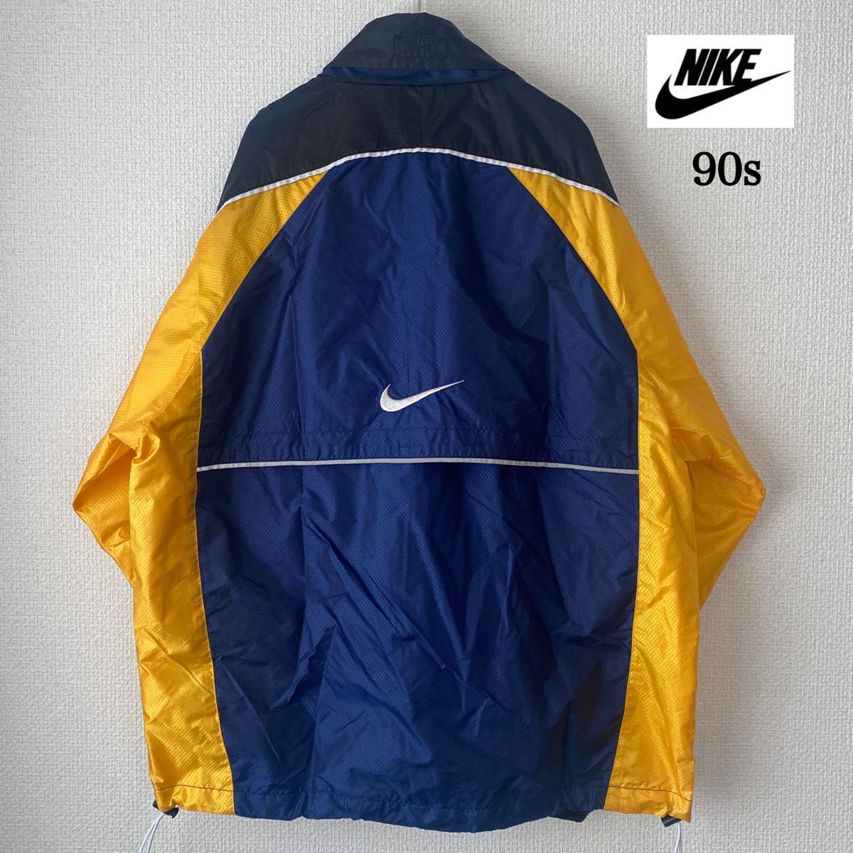 NIKE 90s バックロゴ刺繍 スウッシュロゴ刺繍 青 黄色 黒 NIKE 90s バックロゴ刺繍 スウッシュロゴ刺繍 青 黄色 黒