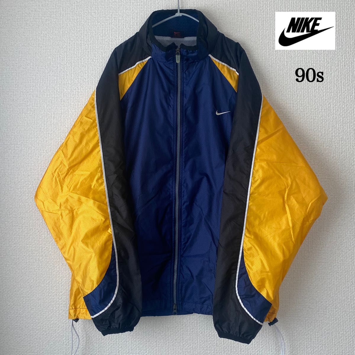 NIKE 90s バックロゴ刺繍 スウッシュロゴ刺繍 青 黄色 黒 NIKE 90s バックロゴ刺繍 スウッシュロゴ刺繍 青 黄色 黒