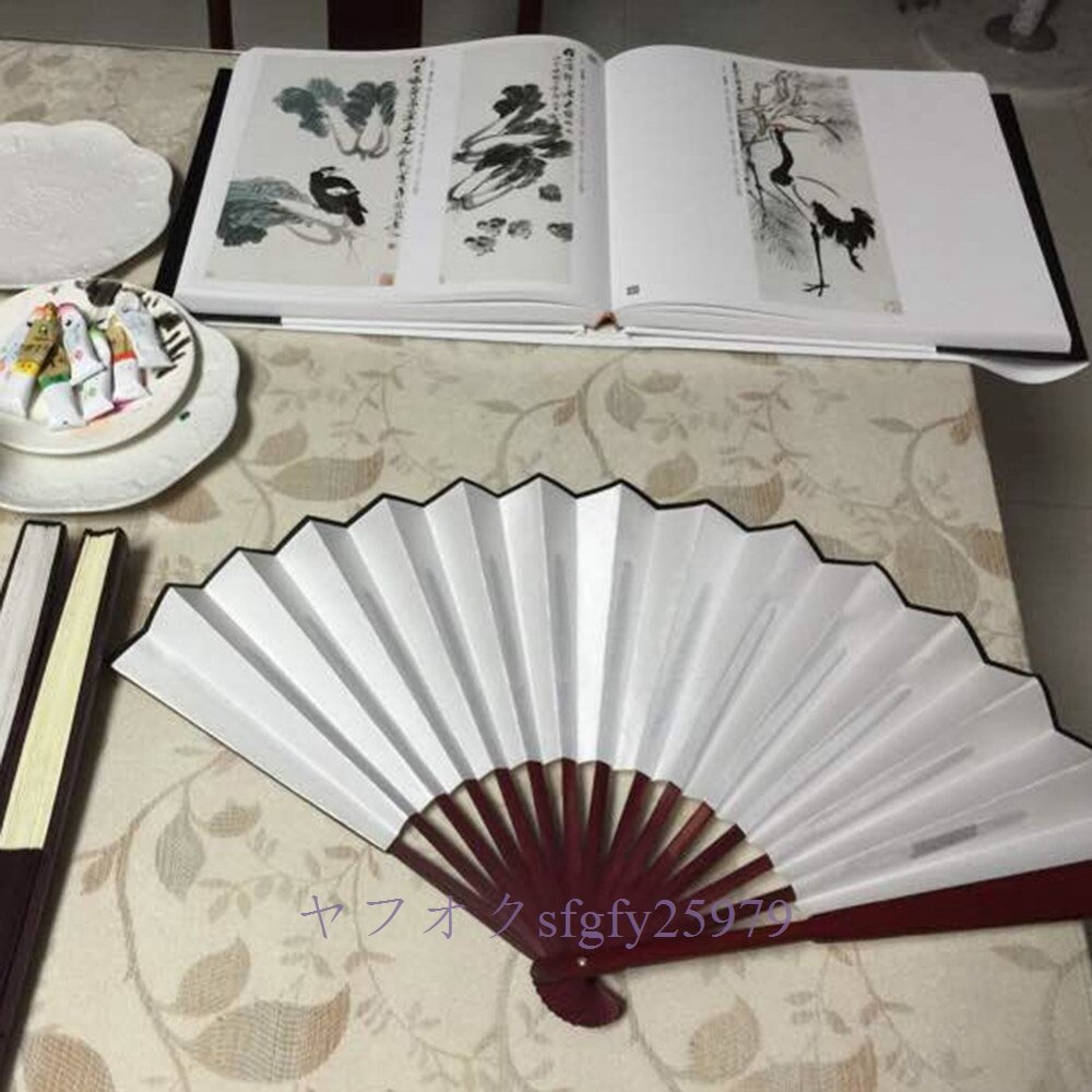 A193C☆新品折りたたみ式竹繊維扇子 中国風 結婚披露宴の絵画 ギフト 装飾用_画像8
