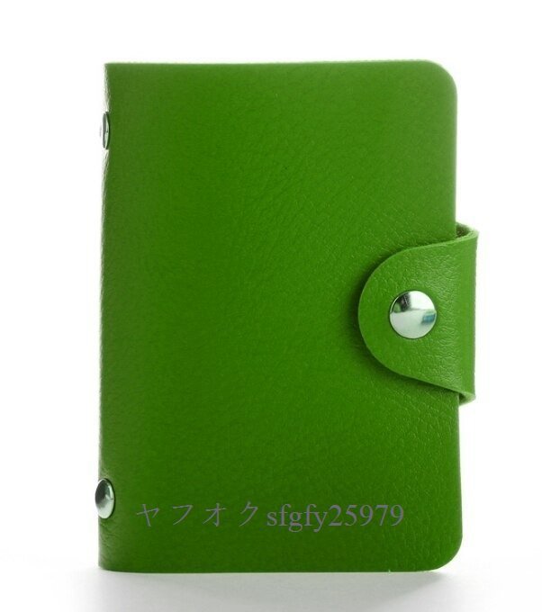 A615C☆新品財布PUレザーカードケースビジネスカードホルダークレジットカードパスポートidカード男性女性_画像3