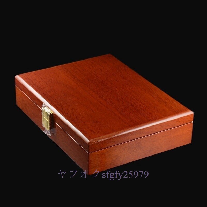 A621A☆新品リング & ジュエリー用 本格的な木製ボックス 高品質 ギフトボックス 240ｍｍx180ｍｍx55mm ケース付き_画像3