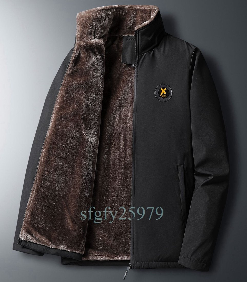 A29☆新品 冬 中綿ジャケット ジャンパー ブルゾン コート メンズ アウター ブレザー 裏ボア 厚手 大きいサイズあり[M~5XL_画像4