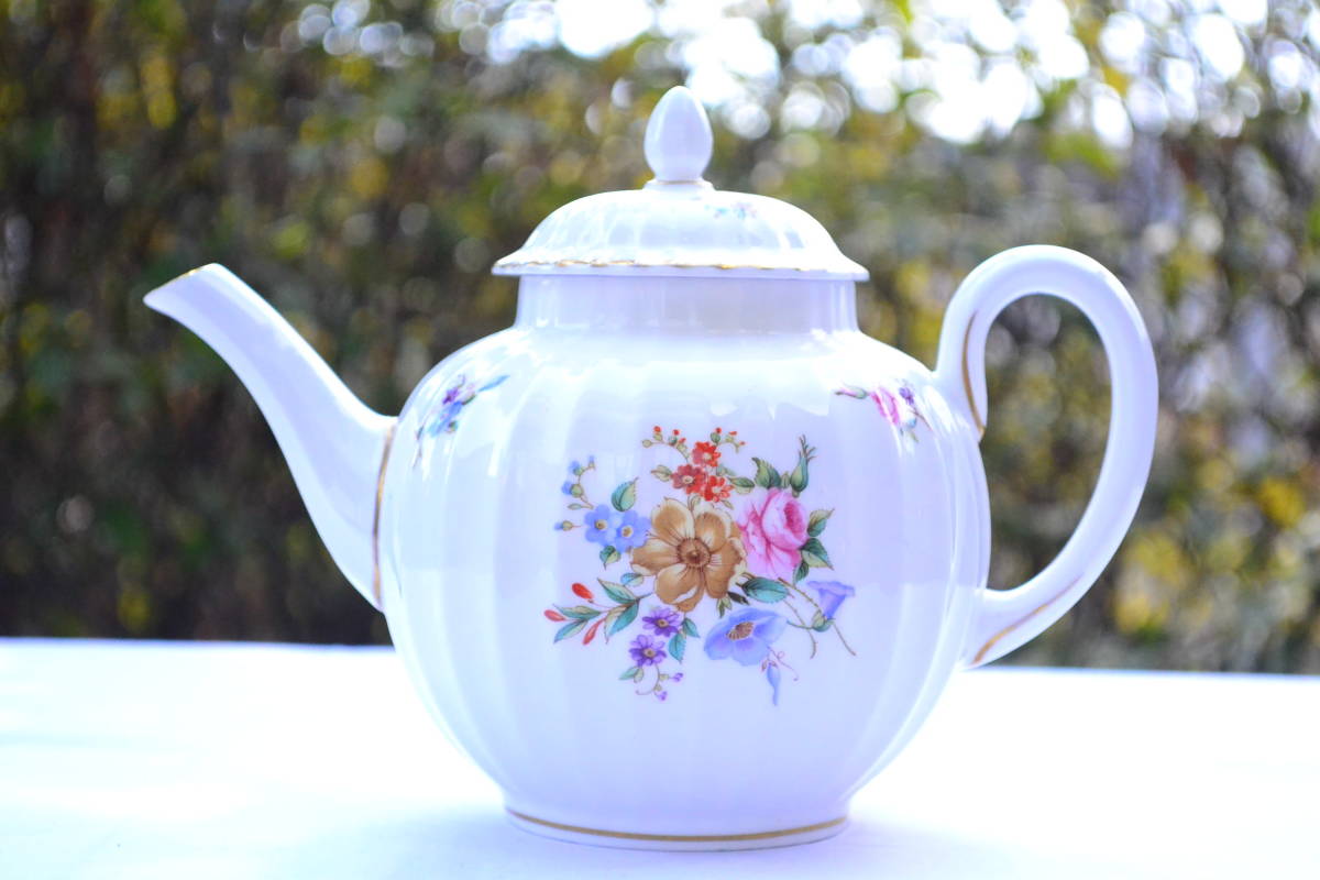 ROYAL WORCESTER teapot イギリス 陶磁器 お茶道具 美品 幅20ｃｍ高さ14.5ｃｍ 画像10枚掲載