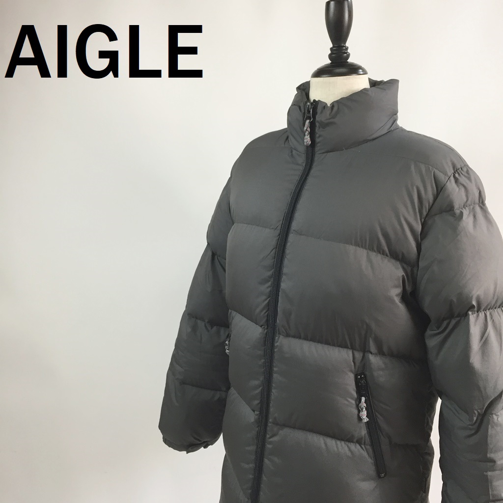 【人気】AIGLE/エーグル ダウンジャケット 中綿ジャケット グレー サイズM レディース/S5338_画像1