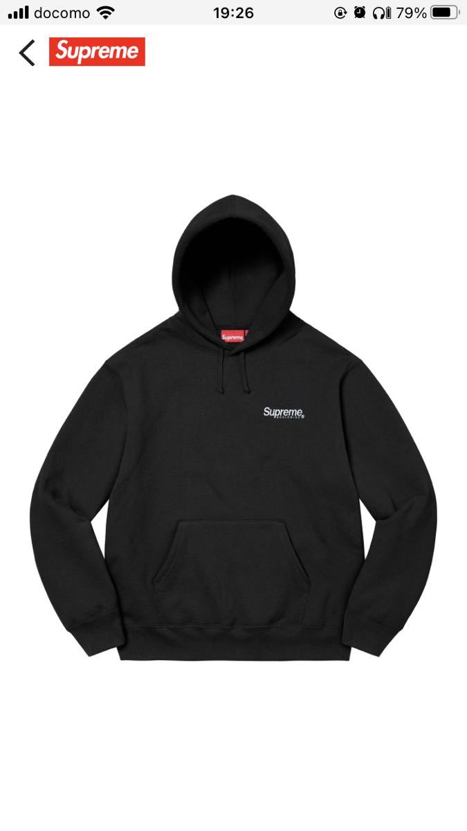 送料無料 supreme シュプリーム パーカー ブラック 黒 Lサイズ Worldwide Hooded Sweatshirt 新品 未使用