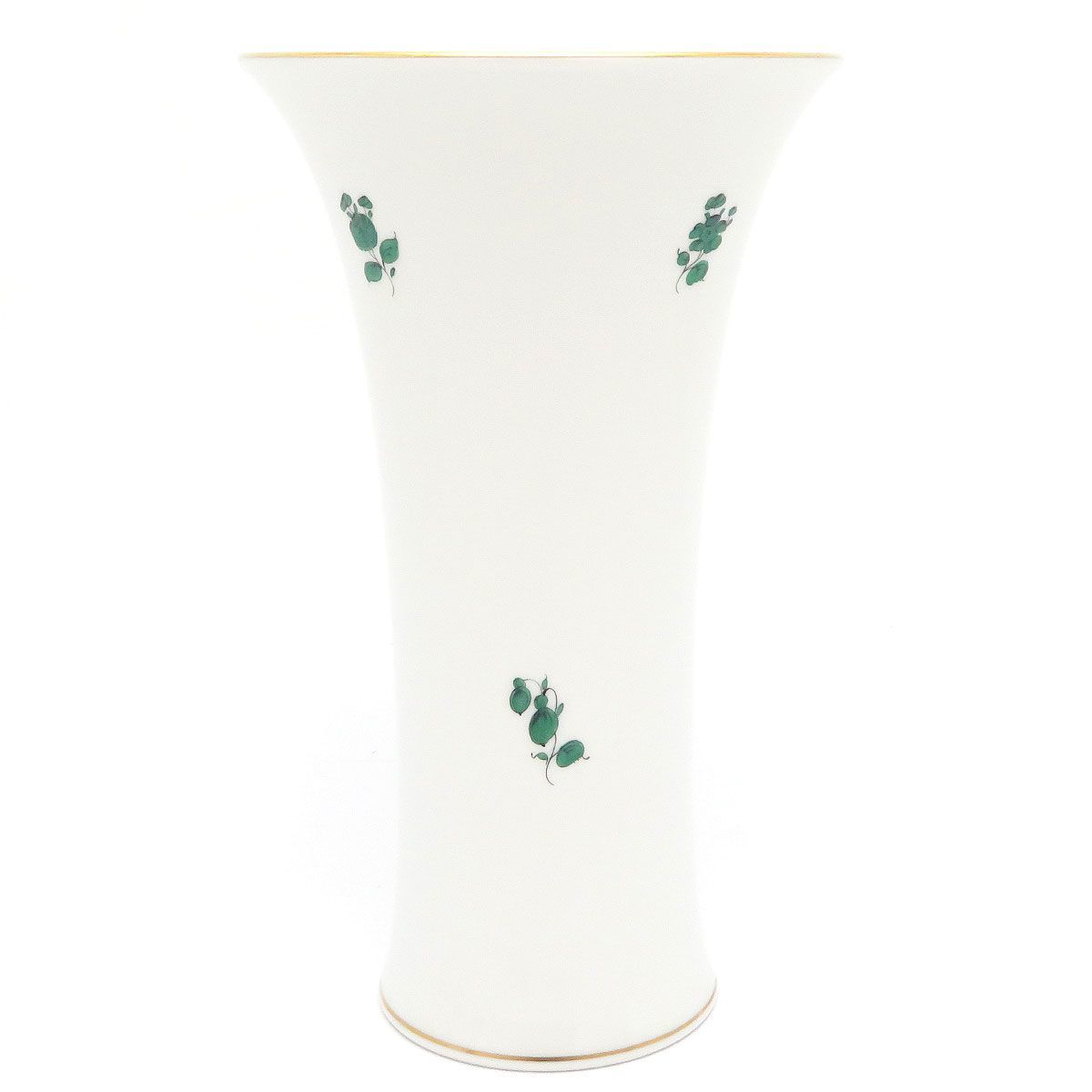 augaru тонн ваза Мали aterejia роза фарфор белый зеленый золотая краска б/у [ керамика * стеклянный товар ]