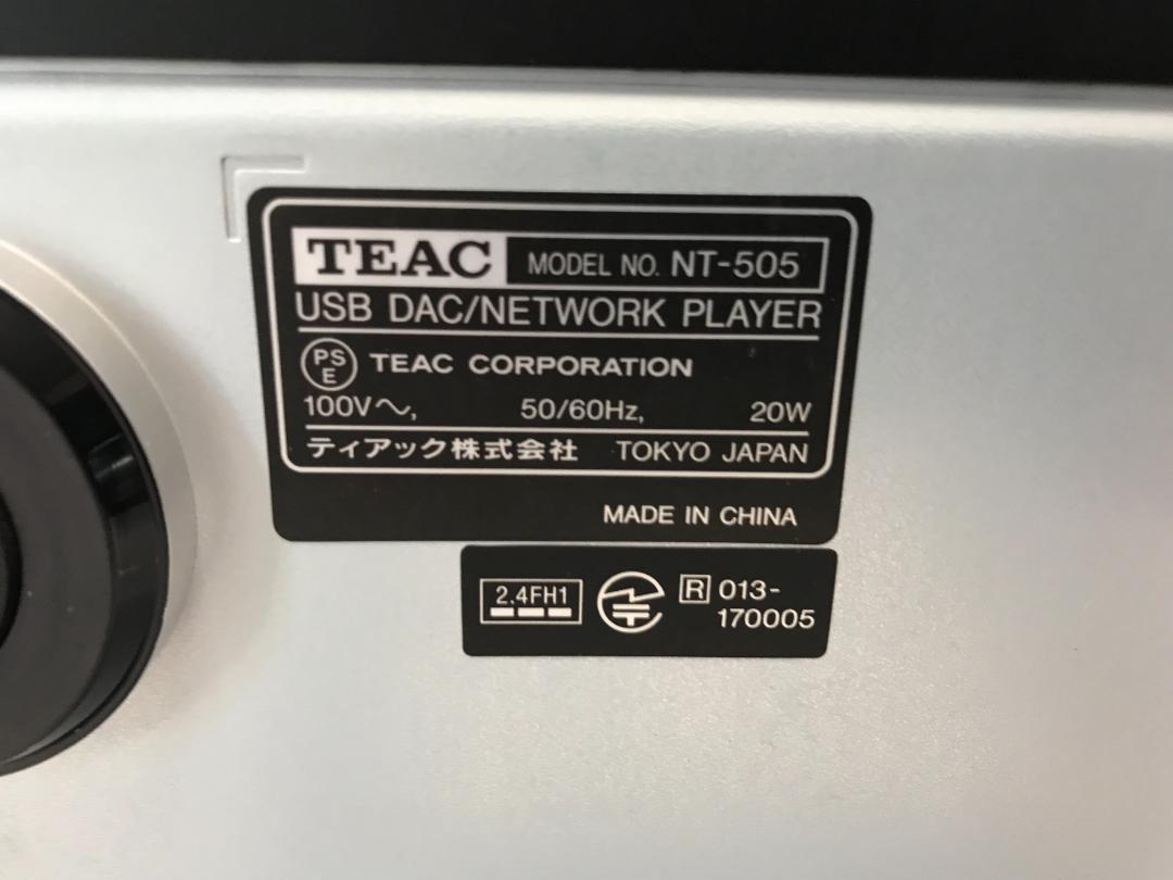 美品！ティアック USB DAC/ネットワークプレーヤー NT-505-B ② 男女