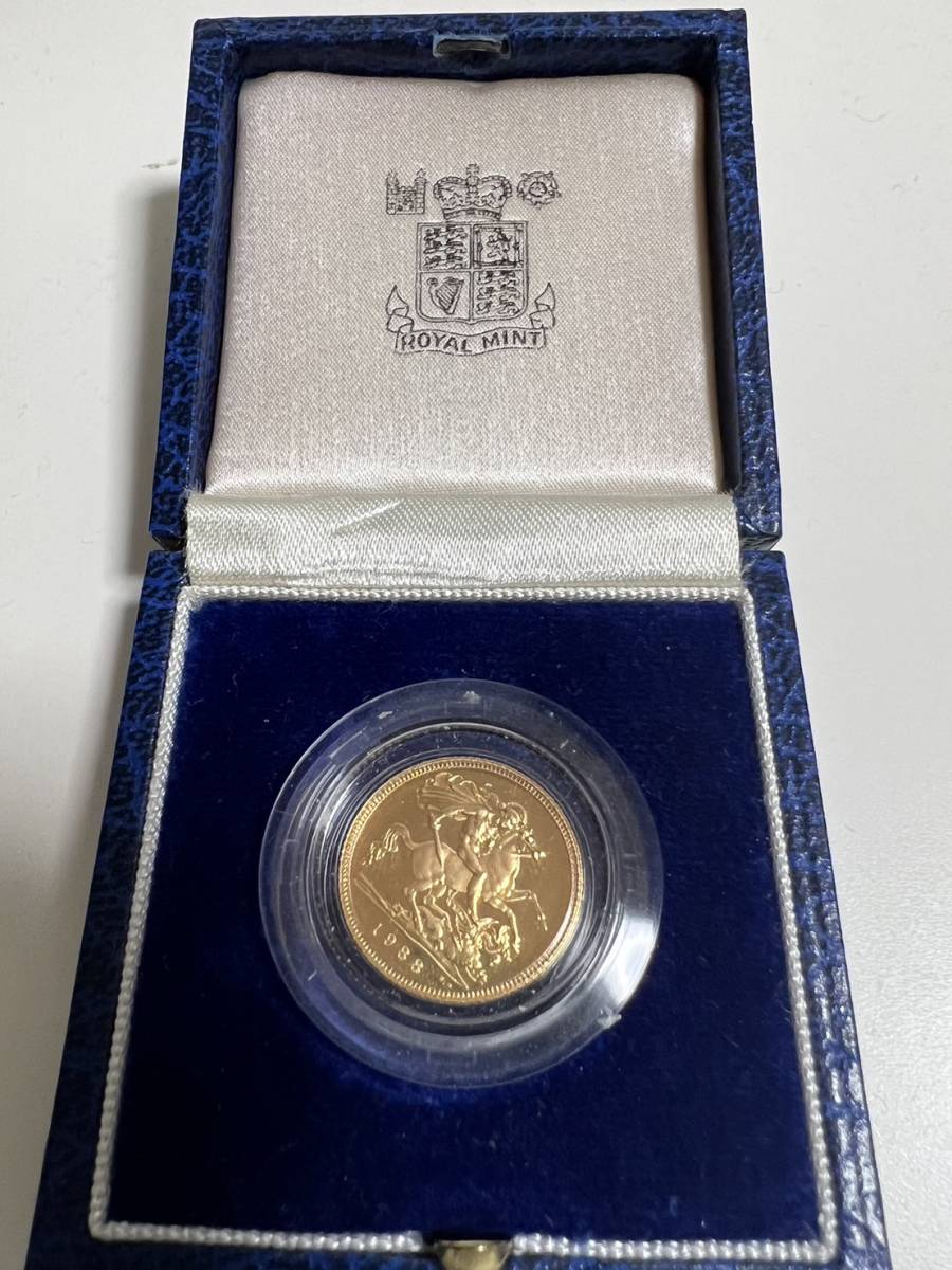 ソブリン金貨 1988（イギリス） 0.1177oz・1/2 ロンドン王立造幣局